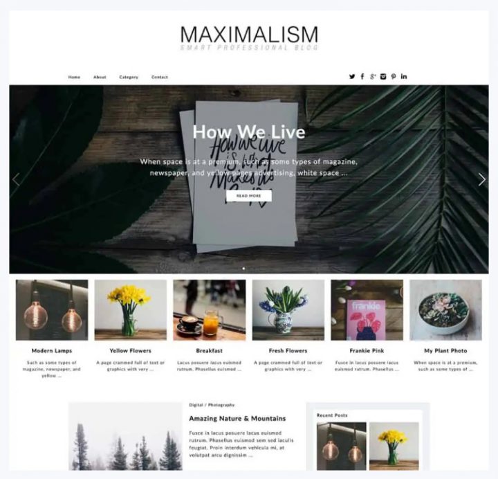 網頁設計web20-maximalism 模板 wordpress專用佈景主題 特價：20000元
